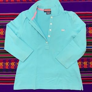 Vineyard Vines ‘Susie Fit’ 3/4 Sleeve Button Polo